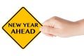 New year Ahead Sign Royalty Free Stock Photo