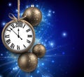 2018 New Year background with clock. Royalty Free Stock Photo