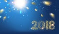 2018 New Year background. Royalty Free Stock Photo