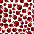 New Year pattern with red balls. Royalty Free Stock Photo