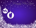 New Year Background with Santa & Reindeer