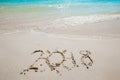 New Year 2018 at beach Royalty Free Stock Photo