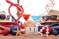 New Year beach holidays Royalty Free Stock Photo