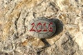 2016 new year on the beach Royalty Free Stock Photo