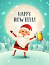 New year beer greeting card.