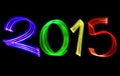 New Year 2015 Blurred Color Lights Royalty Free Stock Photo
