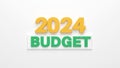 2024 New Year Budget Banner. 3d illustration