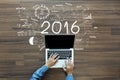 2016 new year business success concept