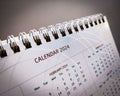 New year calendar 2024 organizer planner tablecalendar new-calendar kalender calendrier calendario image photo Royalty Free Stock Photo