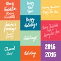 New year calligraphy variations hand written lettering set