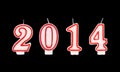 New year 2012 - candles Royalty Free Stock Photo