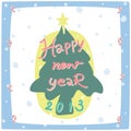 New year card 2013 Royalty Free Stock Photo