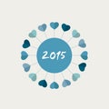 New year 2015 card. Royalty Free Stock Photo