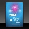 New Year Card - Happy New Year 2014 Royalty Free Stock Photo