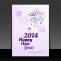 New Year Card - Happy New Year 2014 Royalty Free Stock Photo