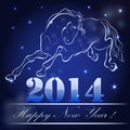 New 2014 year card Royalty Free Stock Photo