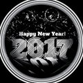 2017 new year card stylish attractive poster