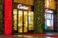 New year Cartier store in Christmas decorations - Moscow, Russia, December, 10, 2019 Royalty Free Stock Photo