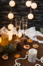 New Year celebration. Champagne in glasses Royalty Free Stock Photo