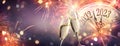 2023 New Year Celebration With Champagne Royalty Free Stock Photo