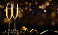 New year celebration with champagne Royalty Free Stock Photo