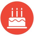 Birthday cake Vector icon which can be easily modified or edit Royalty Free Stock Photo