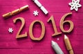 2016 New Year Celebration Design on Table