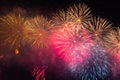 New year celebration or festival background photo. Fireworks background Royalty Free Stock Photo