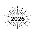 2026 new year celebration firework icon Royalty Free Stock Photo