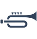 French horn Vector icon which can be easily modified or edit Royalty Free Stock Photo