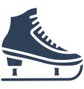 Ice blading Vector icon which can be easily modified or edit