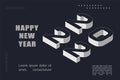 2022 New Year celebration. Minimal Holiday decoration elements for design,postcard,greeting cards, invitations,flyer Royalty Free Stock Photo