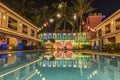 New Year Celebration scene at Casa De Goa Hotel, tourist travel destination. CALANGUTE, GOA, INDIA JANUARY 1, 2019