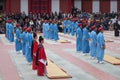 New Year celebration at Shuri castle in Okinawa, Japan Royalty Free Stock Photo