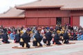 New Year celebration at Shuri castle in Okinawa, Japan Royalty Free Stock Photo