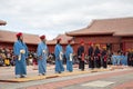 New Year celebration at Shuri castle in Okinawa, Japan Royalty Free Stock Photo