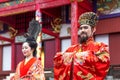 New Year celebration at Shuri castle in Okinawa, Japan Royalty Free Stock Photo