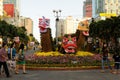 The new year celebration starts in Ho Chi Ming City at the Eden place near the opera Royalty Free Stock Photo