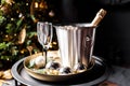 New Year Champagne celebrate. Decoration trends