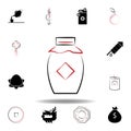 New Year China baijiu icon on white background