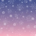 New Year Christmas background with snowflakes image