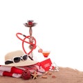New Year and Christmas beach holidays Royalty Free Stock Photo