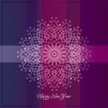 New Year; Christmas card. Openwork mandala