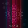New Year; Christmas card. Openwork mandala