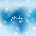 New Year and Christmas card with snowflakes of blue and gray Royalty Free Stock Photo