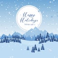 New Year and Christmas card with snowflakes of blue and gray Royalty Free Stock Photo