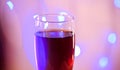 New year and christmas celebration with red wine. Close-up Royalty Free Stock Photo