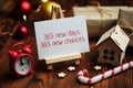 New Year and Christmas concept wishing new chances