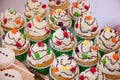 New year and Christmas decorated cakes