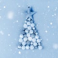 New Year or Christmas decoration blue toned